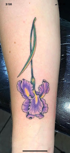 Explore grumpy bear tattoo ideas, creative tattoo ideas in Cocoa, available at Rorschach Tattoo Shop and Piercing Studio