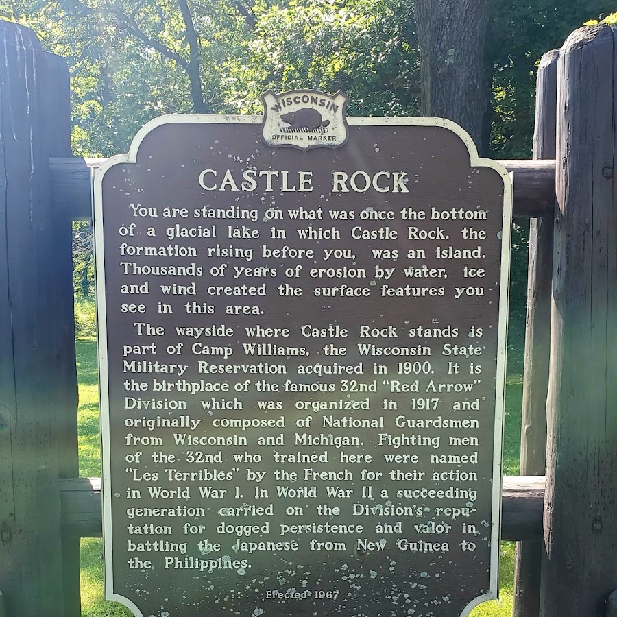 Wisconsin State Historical Marker 16: Castle Rock