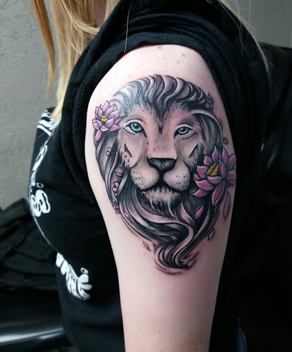 Find bride of chucky tattoo ideas for your next unique tattoo in Tulsa at Lucky Lizzard Tattoo, LLC.