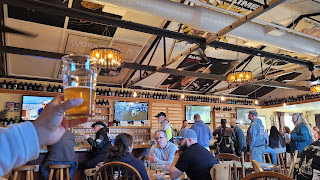 A row of beer taps