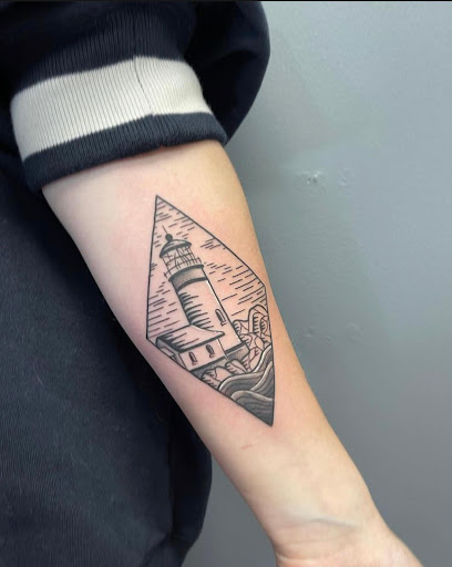 Explore electric guitar tattoo ideas, creative tattoo ideas in Birmingham, available at Classic 13 Tattoo