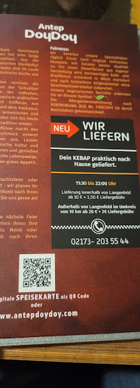 Restaurant turc Antep DoyDoy Holzkohle Restaurant à Langenfeld (la carte)