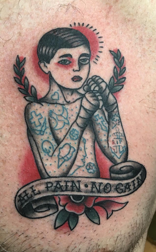 Explore frenchie tattoo ideas, creative tattoo ideas in Asheville, available at Unification Tattoo