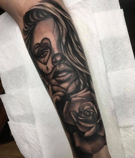 Explore koi sleeve tattoo ideas, creative tattoo ideas in Canton, available at Couture Tattoo and Body Piercing