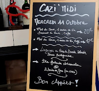 Menu du CAZI' DEL MAR à Cazilhac