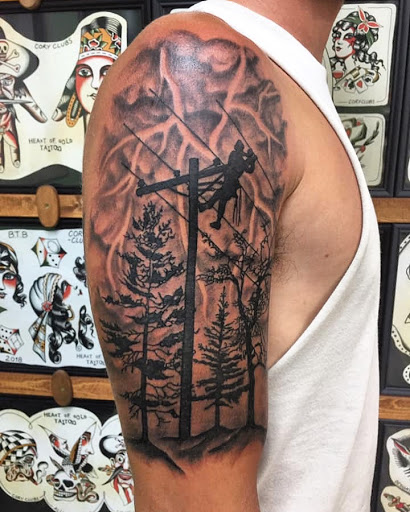 Explore his her matching tattoos ideas, creative tattoo ideas in Campbellsville, available at Green River Tattoo Company