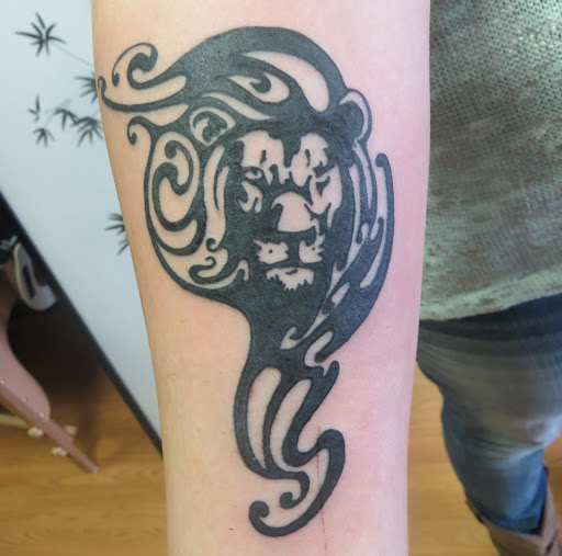 Explore women thigh tattoo ideas, creative tattoo ideas in Powell, available at AVALON COVE TATTOO