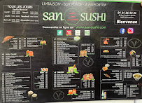 Menu du San三Sushi Montpellier à Montpellier