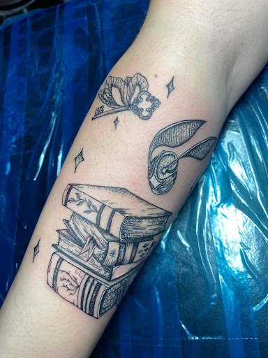 Explore cool arm sleeve tattoo ideas, creative tattoo ideas in Kokomo, available at Happys Tattoo Studio