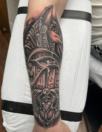Explore creative name tattoo ideas, creative tattoo ideas in Adrian, available at Good Life Tattoo Co.
