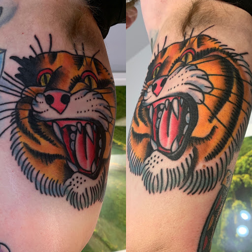 Explore scary movie tattoo ideas, creative tattoo ideas in Kansas City, available at Golden Stag Tattoo and Gallery