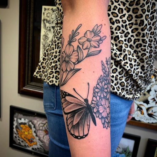 Explore jungle tattoo ideas, creative tattoo ideas in Strasburg, available at Champion Tattoo Company