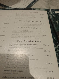 Restaurant italien La Villa d'Este à Nice (le menu)