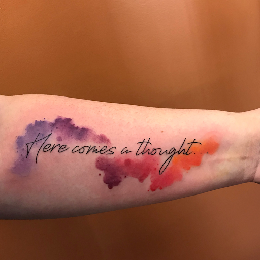 Explore trash tattoo ideas, creative tattoo ideas in Danvers, available at Rivers To Roads Tattoo Shop