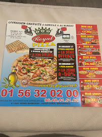 Carte du Royale Pizza à Limeil-Brévannes