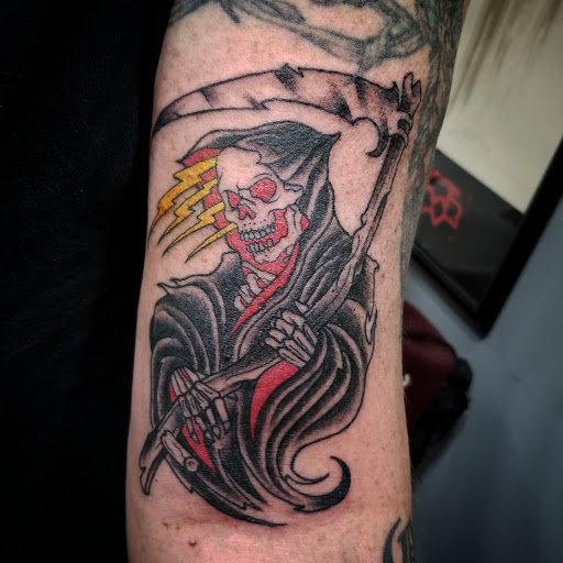 Find cat tattoo ideas female for your next unique tattoo in Bargersville at Angels and Demons Tattoo