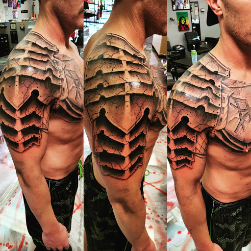 Explore batman sleeve tattoo ideas, creative tattoo ideas in Tucson, available at Jesses Tattoos & Tattoo Supplies