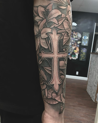 Explore womens leg sleeve tattoo ideas, creative tattoo ideas in Red Bank, available at Resilient Visions