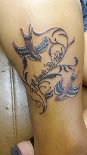 Explore tattoo ideas of dogs, creative tattoo ideas in Big Spring, available at A Mom & Pop Tattoo Shop