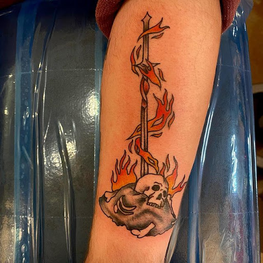 Explore haunted mansion tattoo ideas, creative tattoo ideas in Charlottesville, available at Have Heart Tattoo