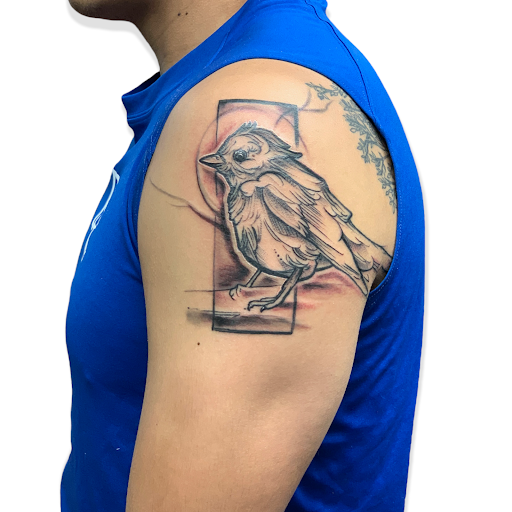 Explore monkey tattoo ideas, creative tattoo ideas in Crystal City, available at Meraki Tattoo and Piercing