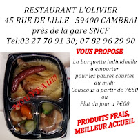 Photos du propriétaire du Restaurant servant du couscous Restaurant L’Olivier à Cambrai - n°19