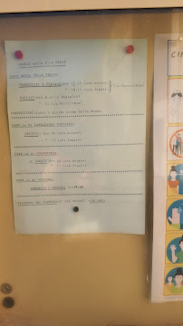 Menu / carte de Palazzo Belcredi Belloni à Golferenzo