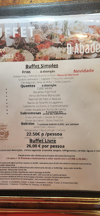 Dom Abade à Santeira carte