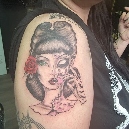 Explore arm sleeve tattoo ideas for men, creative tattoo ideas in San Bernardino, available at Lucky 7 Tattoo