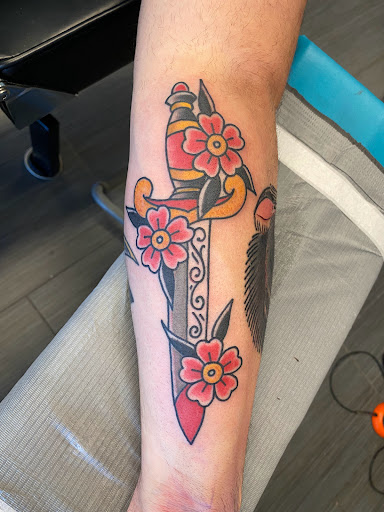 Explore bowhunting tattoo ideas, creative tattoo ideas in Palm Harbor, available at Angry Owl Tattoo and Piercing