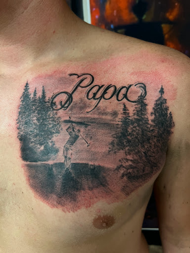 Explore us flag tattoo ideas, creative tattoo ideas in Brunswick, available at Brunswick Tattoo Company