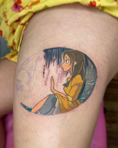 Explore leg tattoo cover up ideas for men, creative tattoo ideas in Tehachapi, available at Briar Rose TATTOO