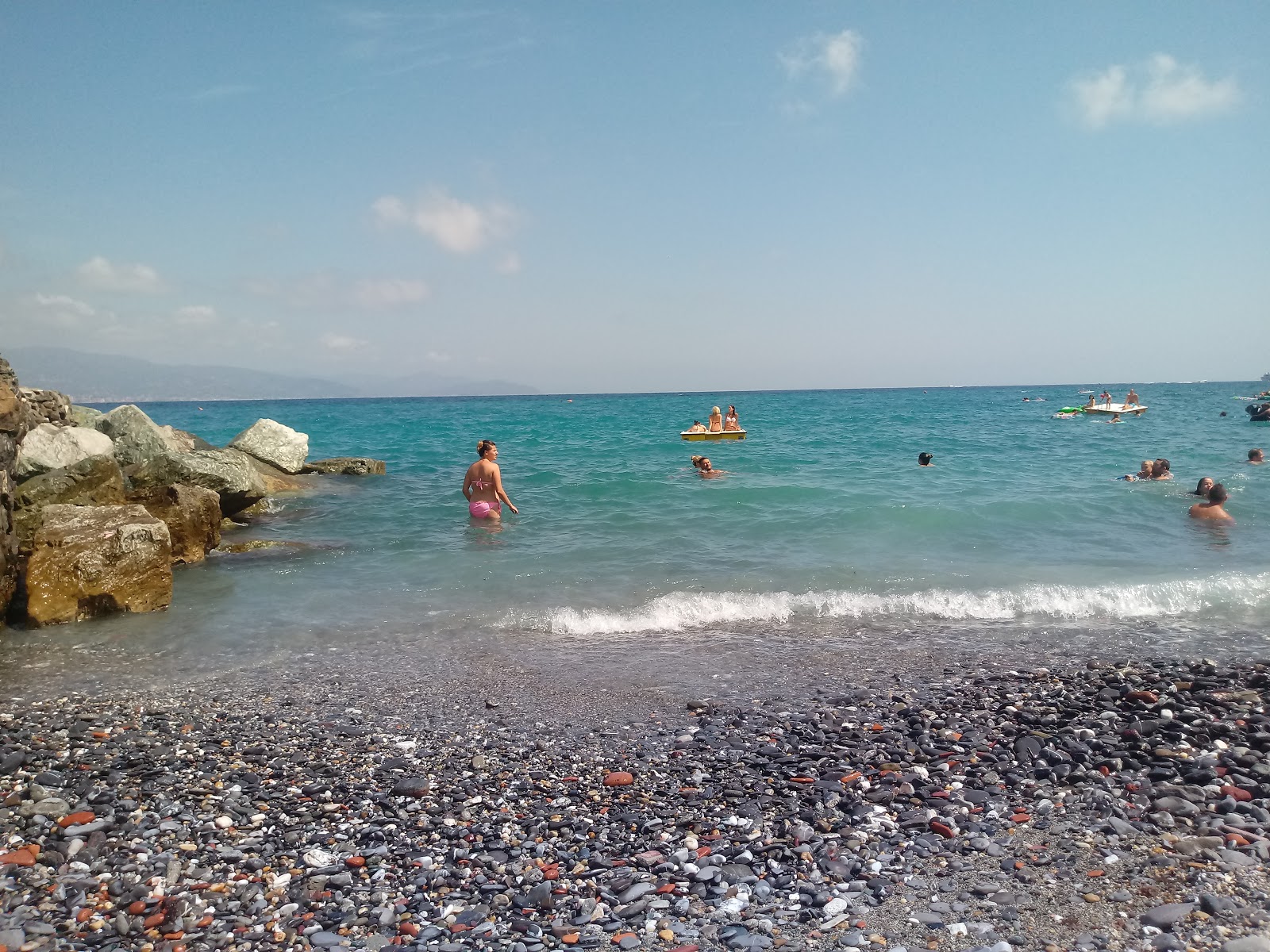 Foto van Spiaggia Santa Margherita Ligure met blauw water oppervlakte