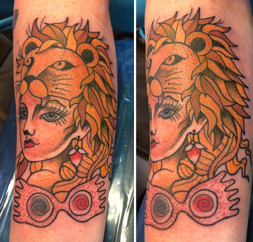 Explore trap house tattoo ideas, creative tattoo ideas in Shippensburg, available at Guerilla Tattoo