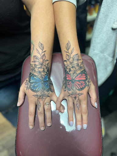 Explore mom and son tattoo ideas, creative tattoo ideas in Warner Robins, available at Untold Pain Tattoo Studio