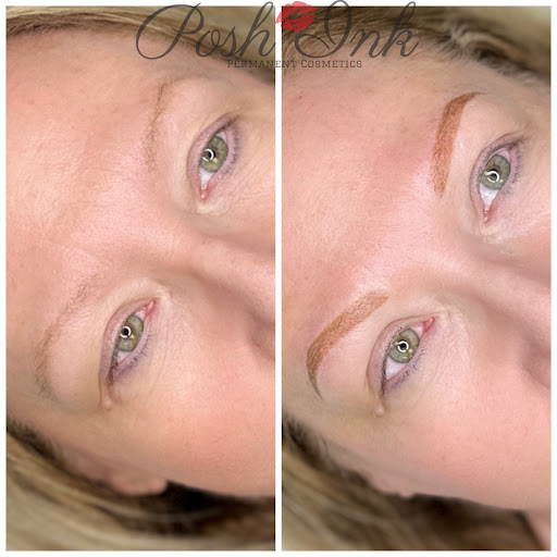 Explore tattoo cover up ideas on leg, creative tattoo ideas in Canton, available at Posh Ink Permanent Cosmetics