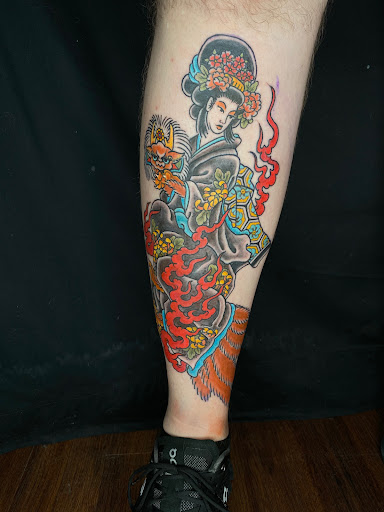 Explore side of the hand tattoo ideas, creative tattoo ideas in Greenville, available at Great Wolf Tattoo