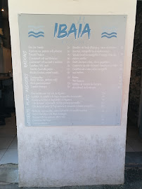 Ibaïa Bayonne à Bayonne menu