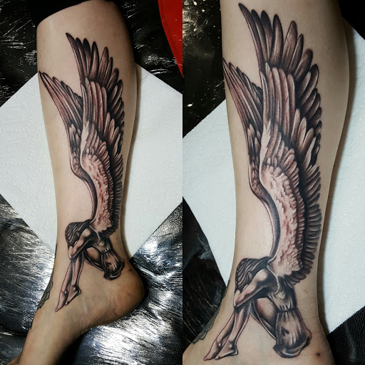 Explore aries ram tattoo ideas, creative tattoo ideas in Lancaster, available at Beautiful Sin Tattoos & Body Piercings