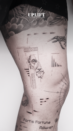 Explore neptune tattoo ideas, creative tattoo ideas in New York, available at UPLIFT TATTOO & PIERCING NYC