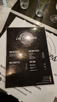 Pizzeria Les Collègues à Cassis (le menu)