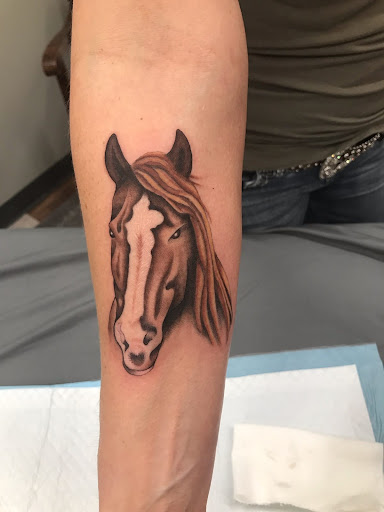 Explore mother son tattoo ideas, creative tattoo ideas in Saint Paul, available at Gabriels Fallen Angel Tattoo Studio