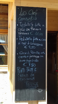 Restaurant Chalet Paganella à Terlago (le menu)