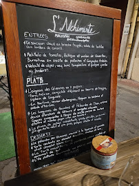 Menu du L'Alchimiste à Montpellier