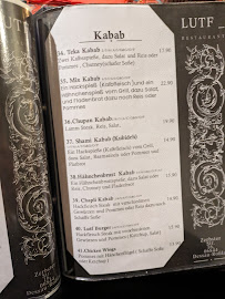 Menu du Lutf Restaurant- Afghanische Gerichte à Dessau-Roßlau
