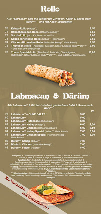 Carte du Istanbul Grill à Wilhelmshaven