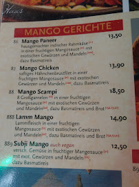 Menu du Yogi-Haus Lichterfelde à Berlin