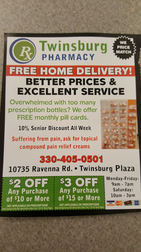 Pharmacy «Twinsburg Pharmacy», reviews and photos, 10735 Ravenna Rd, Twinsburg, OH 44087, USA