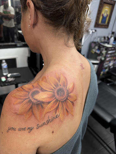 Explore 2 daughters tattoo ideas, creative tattoo ideas in Willis, available at Half Pint Tattoo Studio