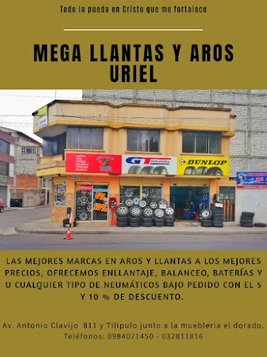 Opiniones de MEGA LLANTAS Y AROS "URIEL" en Latacunga - Servicio de transporte